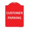 Signmission Designer Series Customer Parking, Red & White Heavy-Gauge Aluminum Sign, 24" x 18", RW-1824-9986 A-DES-RW-1824-9986 - alternate 1